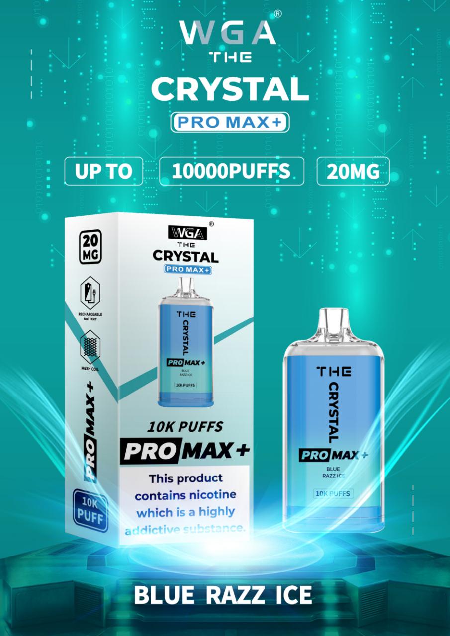 The Crystal Pro Max + 10000 Disposable Vape Pod Pack of 10