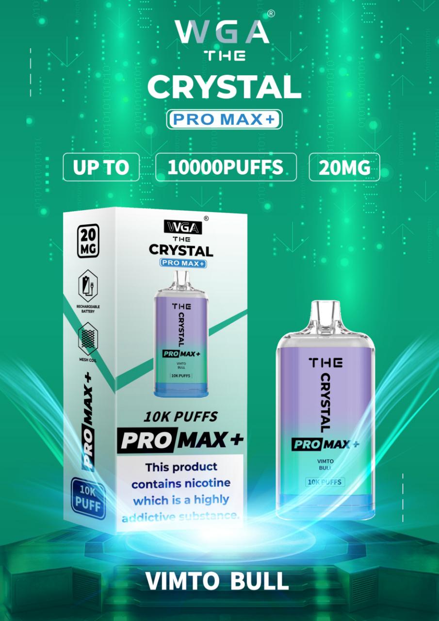 The Crystal Pro Max + 10000 Disposable Vape Pod Pack of 10