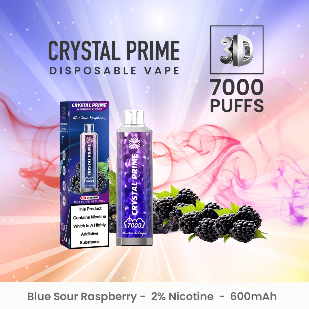 Crystal Prime 7000 Disposable Vape Puff Pod Device (Pack of 10)