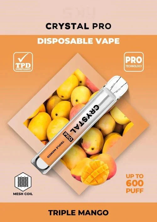 Crystal Pro Bar 600 Puffs Disposable Vape- pack of 10 - simbavapes