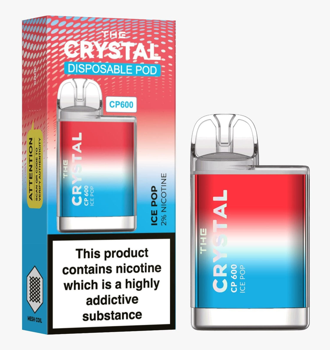 The Crystal CP600 Disposable Vape Puff Bar Box of 10 - #Simbavapes#