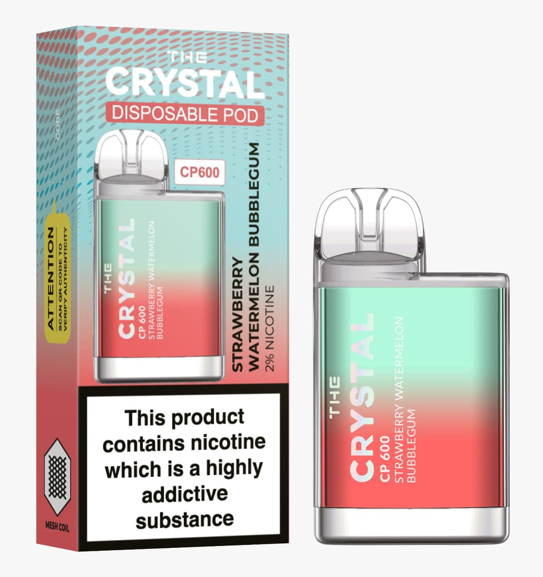 The Crystal CP600 Disposable Vape Puff Bar Box of 10 - #Simbavapes#